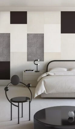 Rectangled© Mural Wallpaper In Ebony 9 Rectangled© Mural Wallpaper In Ebony -Drop It Modern Sales rectangled ebony renderingcrop