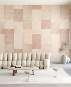 Rectangled© Mural Wallpaper In Mauve -Drop It Modern Sales rectangled mauve rendering