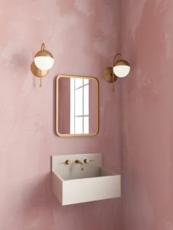 Rock Steady© Mural Wallpaper In Mauve -Drop It Modern Sales rock steady mauve rendering