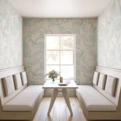 Sediment #3© Wallpaper In Sailor Blue -Drop It Modern Sales sailor blueweb