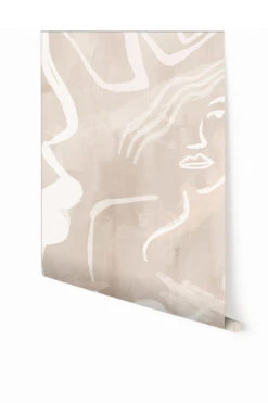 Famke© Mural Wallpaper In Sandstone