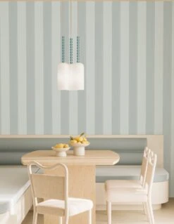 Santorini© Mural Wallpaper In Blue Grey -Drop It Modern Sales santorini blue grey renderingcrop