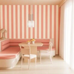 Santorini© Mural Wallpaper In Melon -Drop It Modern Sales santorini melon rendering