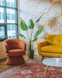 Sediment #2© Wallpaper In Mustard -Drop It Modern Sales sediment