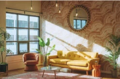 Sediment #2© Wallpaper In Mustard -Drop It Modern Sales sediment1