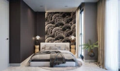 Sediment #2© Wallpaper In Black + Cremé -Drop It Modern Sales sediment28