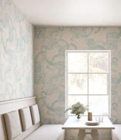 Sediment #3© Wallpaper In Sailor Blue -Drop It Modern Sales sediment 3 instagramcrop