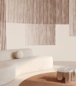 Seismic© Mural Wallpaper In Brown + Creme -Drop It Modern Sales seismic brown creme renderingcrop