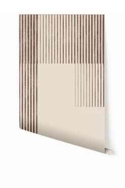 Seismic© Mural Wallpaper In Brown + Creme