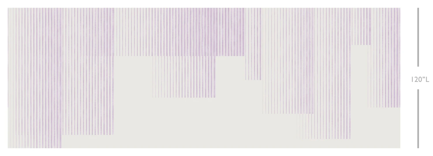 Seismic© Mural Wallpaper In Lavender 2 Seismic© Mural Wallpaper In Lavender - Image 2