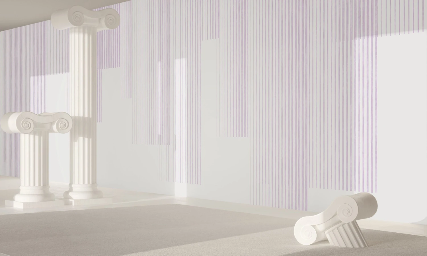 Seismic© Mural Wallpaper In Lavender 3 Seismic© Mural Wallpaper In Lavender - Image 3