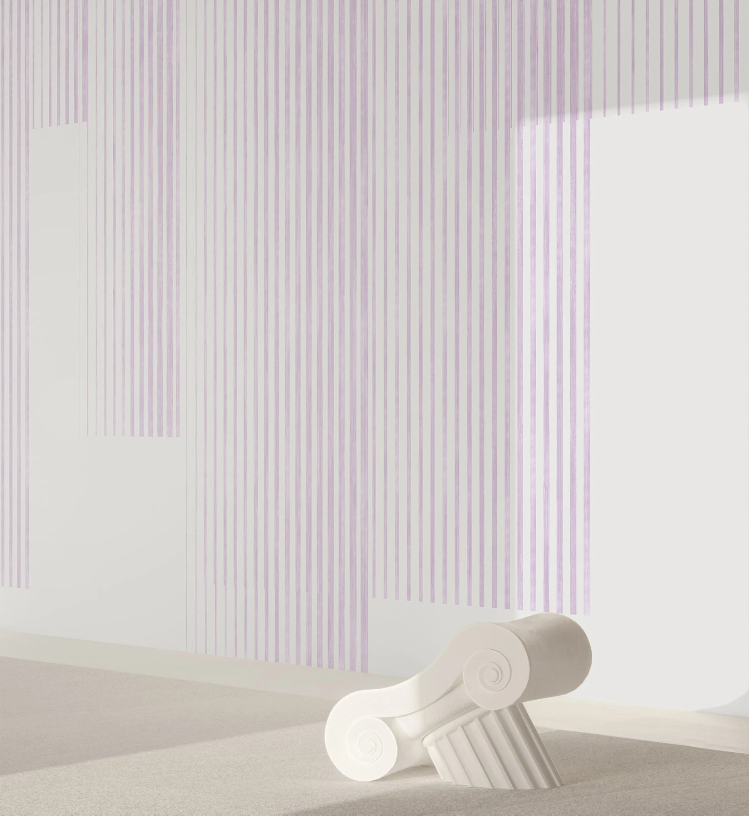 Seismic© Mural Wallpaper In Lavender 4 Seismic© Mural Wallpaper In Lavender - Image 4