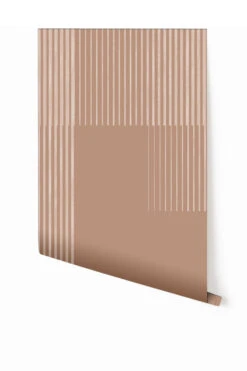 Seismic© Mural Wallpaper In Terracotta