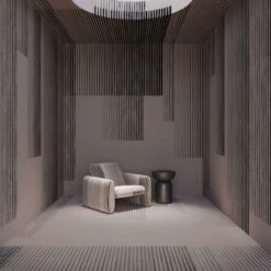 Seismic© Mural Wallpaper In Tobacco -Drop It Modern Sales seismic tobacco rendering