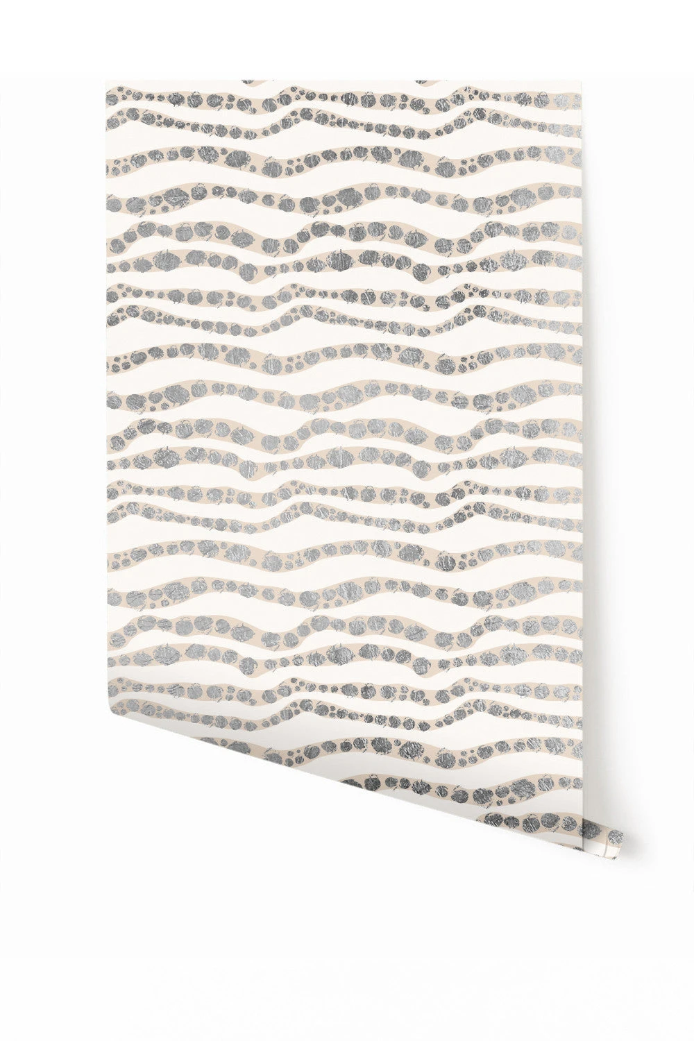 Serpent© Wallpaper In Silver On White 1 Serpent© Wallpaper In Silver On White