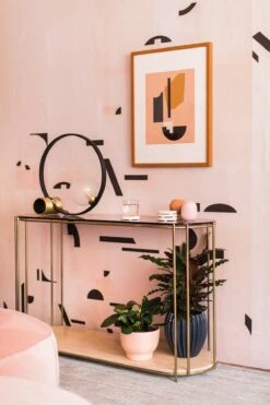 Shape Shifter© Mural Wallpaper In Blush -Drop It Modern Sales shape shifter 1