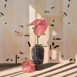 Shape Shifter© Mural Wallpaper In Blush -Drop It Modern Sales shape shifter pink2