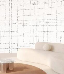 Stitch© Mural Wallpaper In Black + White 8 Stitch© Mural Wallpaper In Black + White -Drop It Modern Sales stitch black white renderingcrop