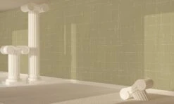 Stitch© Mural Wallpaper In Moss -Drop It Modern Sales stitch moss rendering