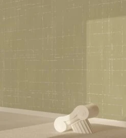 Stitch© Mural Wallpaper In Moss -Drop It Modern Sales stitch moss renderingcrop