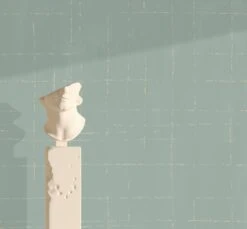 Stitch© Mural Wallpaper In Teal -Drop It Modern Sales stitch teal renderingcrop