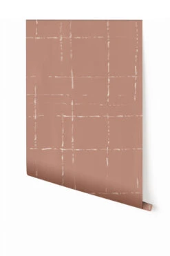 Stitch© Mural Wallpaper In Terracotta