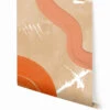Untamed© Mural Wallpaper In Tangerine
