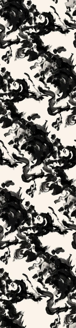 Tempest© Wallpaper In Black + Cremé -Drop It Modern Sales tempest black creme diy28