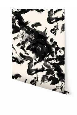 Tempest© Wallpaper In Black + Cremé