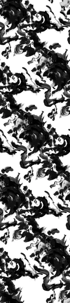 Tempest© Wallpaper In Black + White -Drop It Modern Sales tempest black white diy28