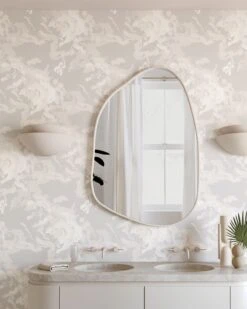 Tempest© Wallpaper In Warm Grey -Drop It Modern Sales tempest warm grey rendering 2