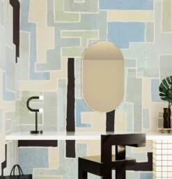 Tetris© Mural Wallpaper In Atlantis -Drop It Modern Sales tetris atlantis renderingcrop