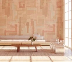 Tetris© Mural Wallpaper In Clay -Drop It Modern Sales tetris clay rendering