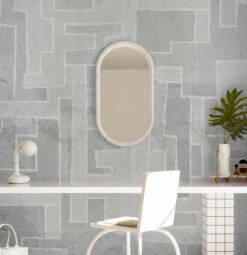 Tetris© Mural Wallpaper In Grey -Drop It Modern Sales tetris grey renderingcrop