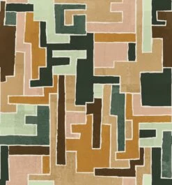 Tetris© Mural Wallpaper In Inka -Drop It Modern Sales tetris inka diy28