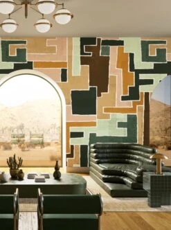 Tetris© Mural Wallpaper In Inka -Drop It Modern Sales tetris inka rendering 03crop