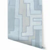 Tetris© Mural Wallpaper In Light Blue