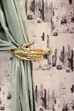 Desert Llama© Wallpaper In Black + Cremé -Drop It Modern Sales tradeshowNYC 32 of 37 use