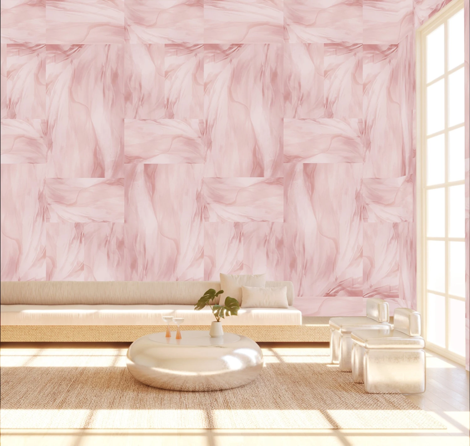 Tulle© Wallpaper In Blush 6 Tulle© Wallpaper In Blush - Image 6