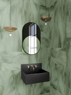 Tulle© Wallpaper In Green -Drop It Modern Sales tullegreenrender05