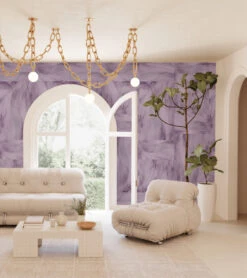 Tulle© Wallpaper In Purple -Drop It Modern Sales tullepurplerender05