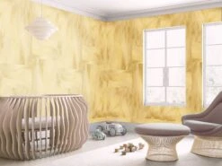 Tulle© Wallpaper In Yellow -Drop It Modern Sales tulleyellowrender03