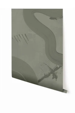 Untamed© Mural Wallpaper In Dusty Green