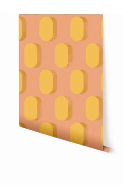 Pillbox© Wallpaper In Mustard