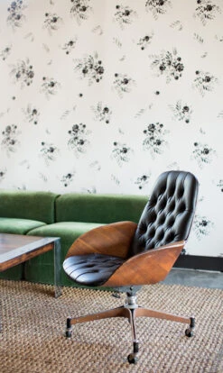 Bloom© Wallpaper In Ebony -Drop It Modern Sales wallpaperfull 189 of 654 USE