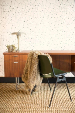 Dot To Dot© Wallpaper In Black + Cremé -Drop It Modern Sales wallpaperfull 233 of 654