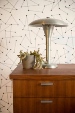 Dot To Dot© Wallpaper In Black + Cremé -Drop It Modern Sales wallpaperfull 234 of 654