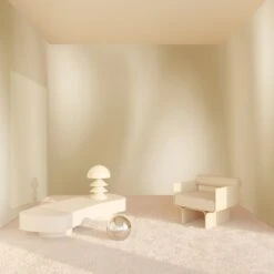 Waterfall© Wallpaper In Creme -Drop It Modern Sales waterfall creme rendering