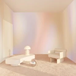 Waterfall© Wallpaper In Glimmer -Drop It Modern Sales waterfall glimmer rendering