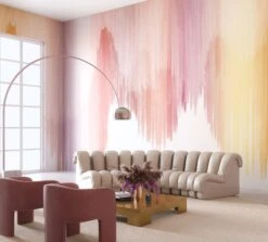 Wavelength© Mural Wallpaper In Lilac -Drop It Modern Sales wavelength lilac1cropr1